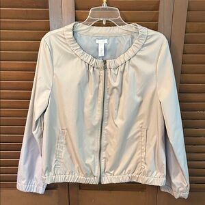 | NWT Chico’s Creme Colored Bomber Jacket…L